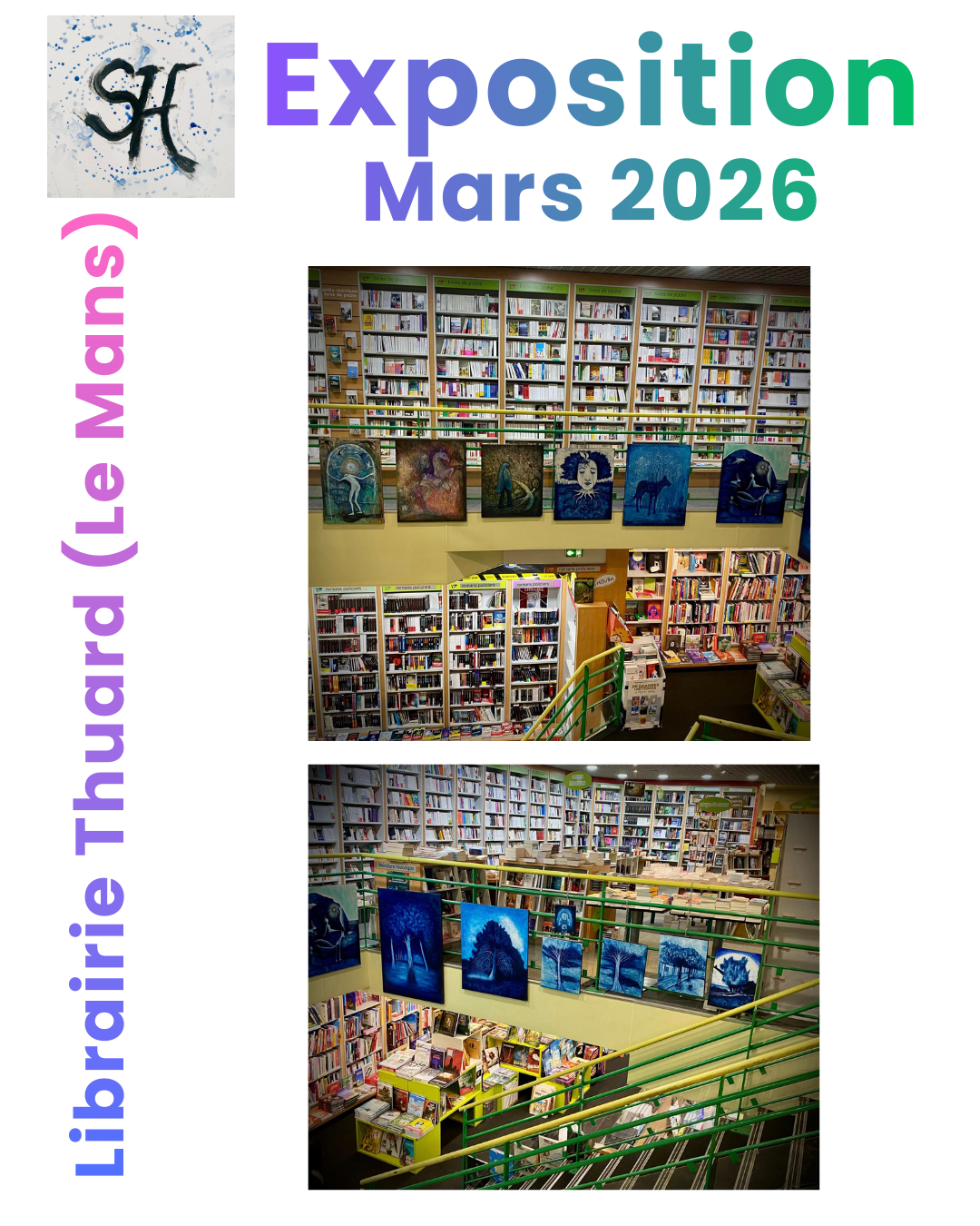 Exposition Librairie Thuard Le Mans Mars 2026